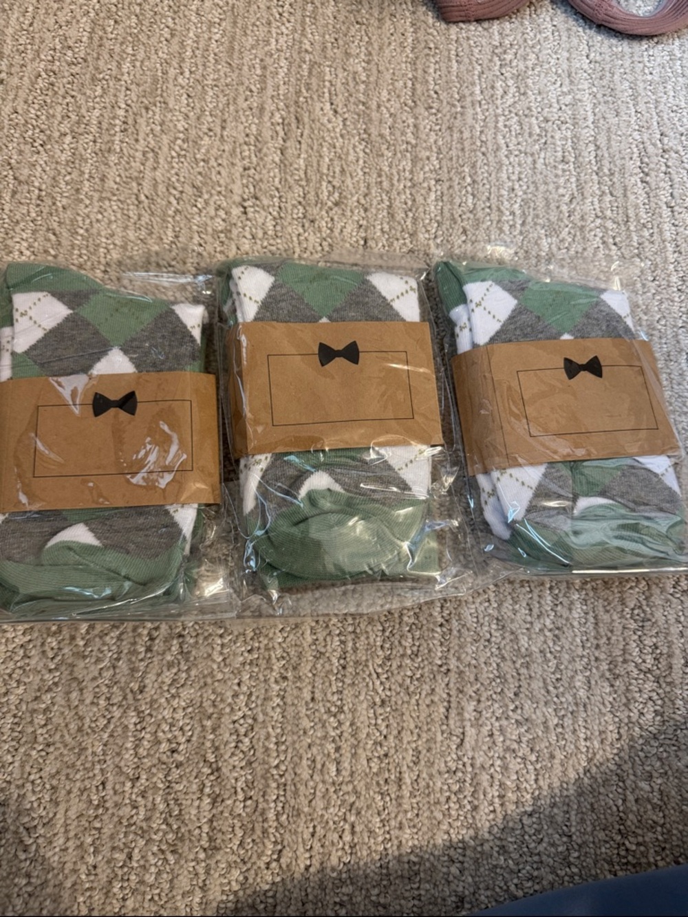 Men's Dress Socks - Green & Gray (3-Pack)
